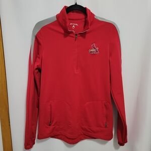 Women's Antiqua Red Cardinals L/S Pullover. Size S